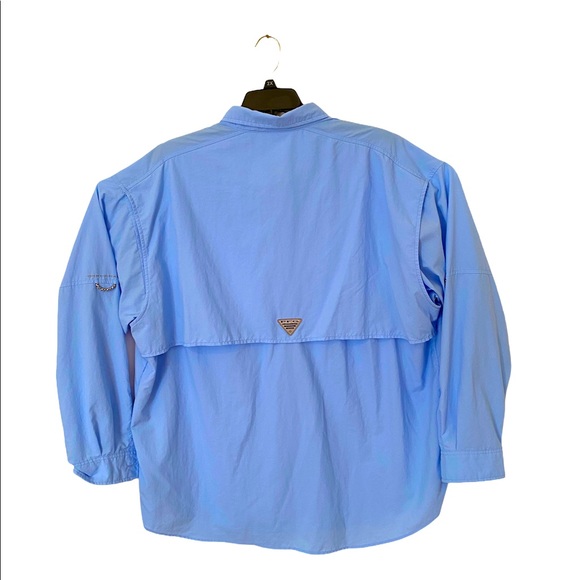 Mens Columbia PFG Blue Button Down Shirt XXL - Picture 2 of 3